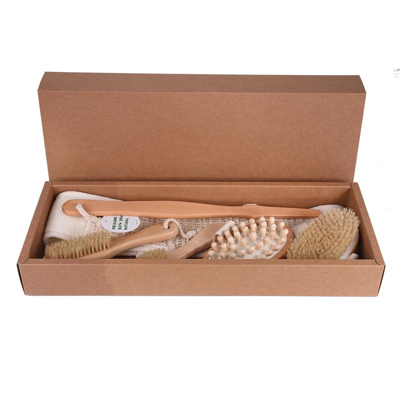 SP1ZJ69127A足浴刷套用装家身体刷浴刷干刷磨脚猪鬃毛刷长石柄搓