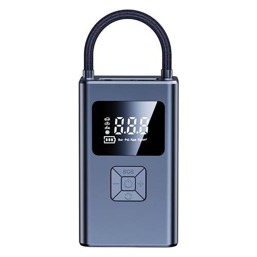 新款车载充气泵汽车便携式打气泵电动照明车用轮胎无线迷你打气筒