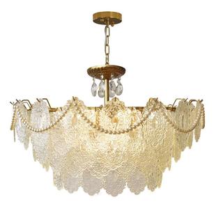 北欧房间样板房展厅水晶珍珠玻璃吊灯轻奢后现代客厅卧室餐厅吊灯