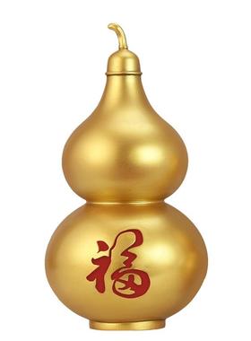 鎏金铜葫芦摆件家居客厅玄关酒柜装饰品摆设办公室桌面葫芦工艺品