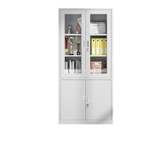 大型文件柜钢制办公室文件矮柜一体文件收纳加厚抽屉多层边角柜