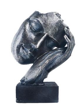 北欧复古面具树脂摆件客厅玄关酒柜咖啡厅工艺品装饰