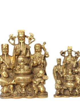 厂家铜器三仙福禄寿铜福禄寿三仙聚宝盆