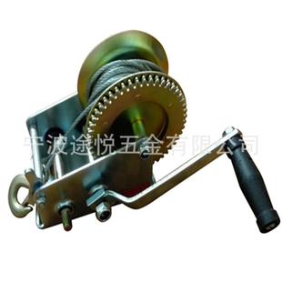 厂家供应3000LBS钢丝绳手摇绞车船用手动绞盘游艇拖车绞盘