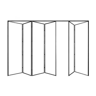 钛镁铝合金折叠门极窄移门厨房客厅阳台简易隔断门钢化玻璃防夹手