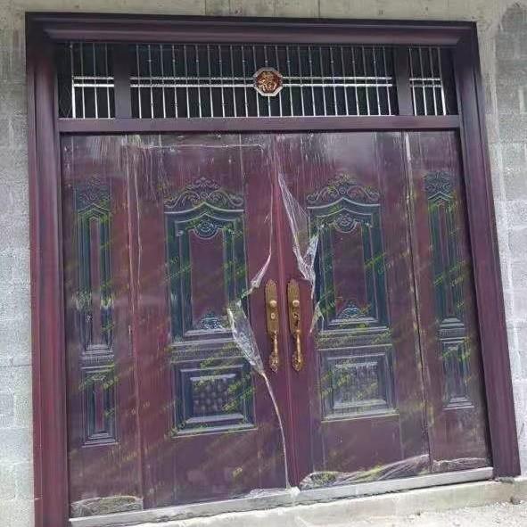 锌合金门的厂家农村自建房大门仿铜仿真铜防盗门进户门烤漆钢质门