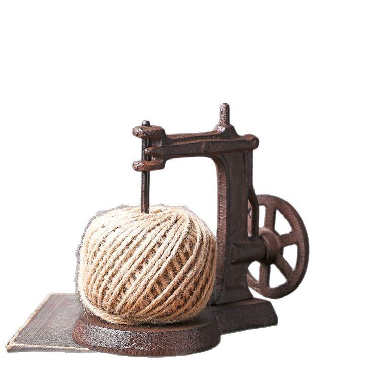 欧式复古怀旧缝XRO纫机铸怀铁绳器装饰摆缝件复古绕旧纫机铸铁绕