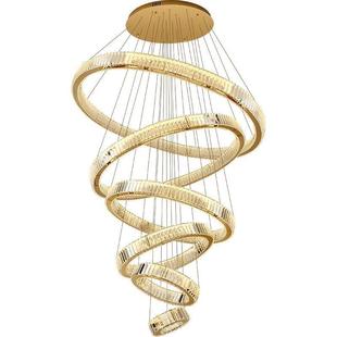 复式 楼水晶大吊灯轻奢客厅灯现代简约大气别墅挑空大厅楼梯间吊灯