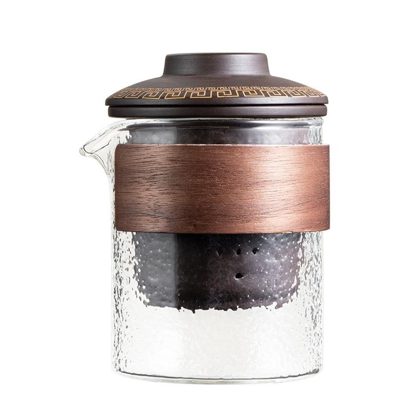 紫砂旅行茶具套装一壶四杯茶叶罐便携式商务礼品刻印LOGO功夫茶具