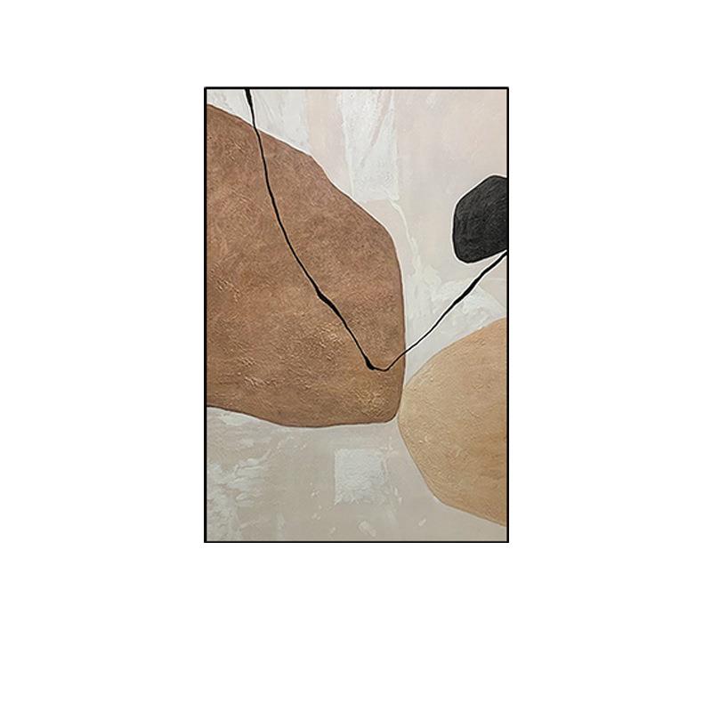 奶油风肌理画手绘油画意式落地油画客厅大幅抽象画莫兰迪玄关挂画