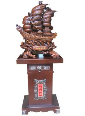 新款一帆风顺龙舟落地大摆件树脂工艺品公司开业装饰乔迁礼品