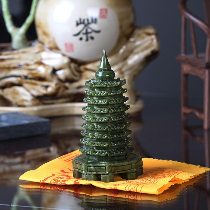 玉石摆件南玉文昌塔九层十三层岫玉促文昌摆件