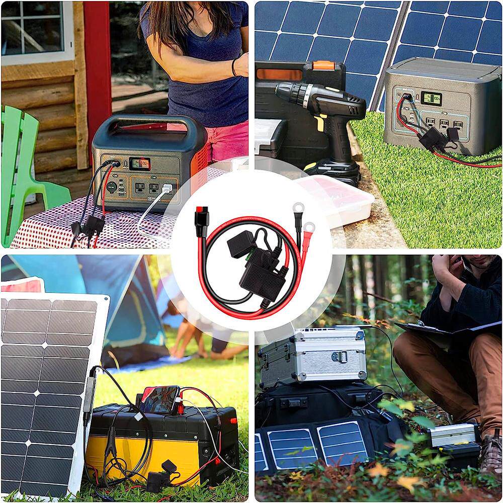 双正负ATC式保险丝支架10AWG电线带环形端子和4连接器