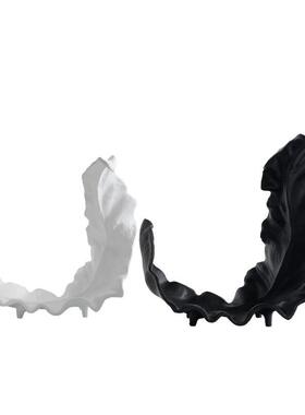 现代轻奢高档创意树叶果盘高级感客厅茶几样板房餐桌软装饰品摆设