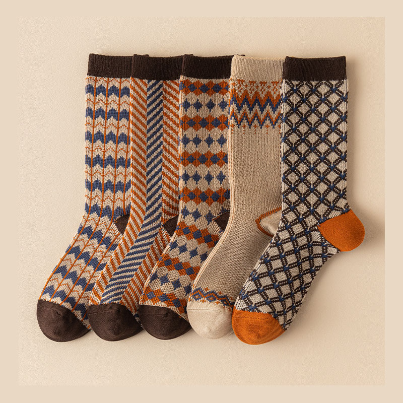 咖啡棕色系美拉德复古袜