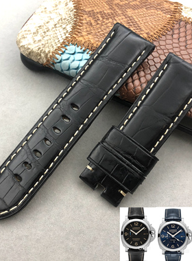 梦诗纯适配沛纳海LUMINOR DUE系列PAM01041 PAM01312鳄鱼皮表带