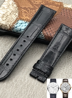 梦诗纯 适配伯爵ALTIPLANO系列G0A45402手表带 鳄鱼真皮表带