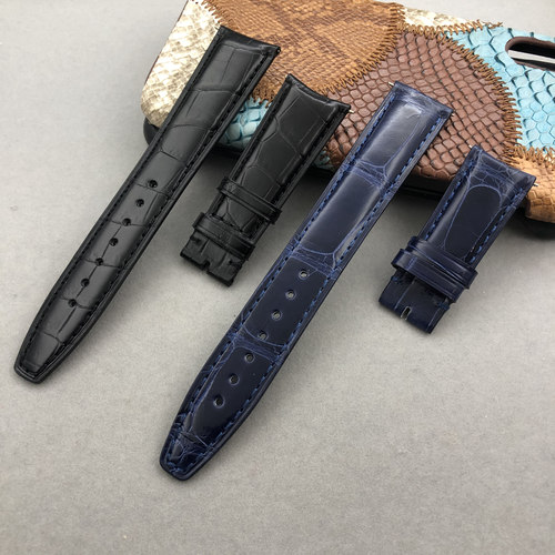梦诗纯表行 适配IWC万国表葡萄牙系列 IW344203鳄鱼皮表带22mm