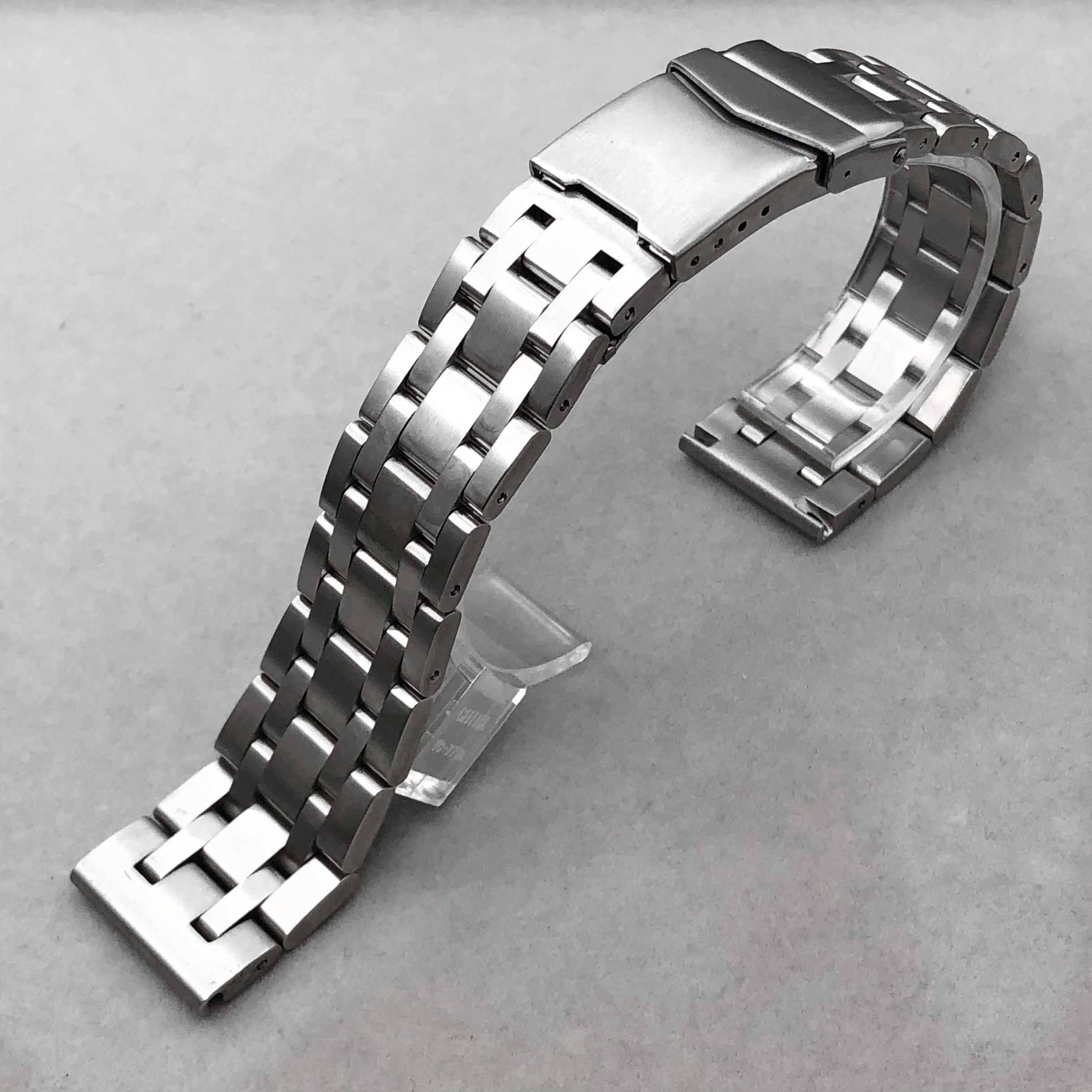 梦诗纯表行适配名仕美度浪琴名匠男士手表实心钢带 表链21mm