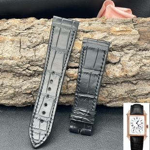 梦诗纯 适配GP芝柏表VINTAGE1945系列25845手表带 鳄鱼皮表带24mm