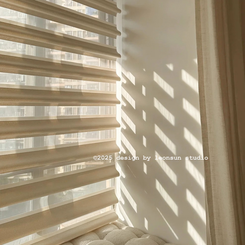 香格里拉梦幻蝴蝶帘罗马帘书房内开窗遮光升降透景帘百叶窗帘新款