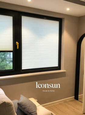 内开专属蜂巢帘内嵌式免打孔遮光隔热防晒不透人百叶窗卫生间遮挡