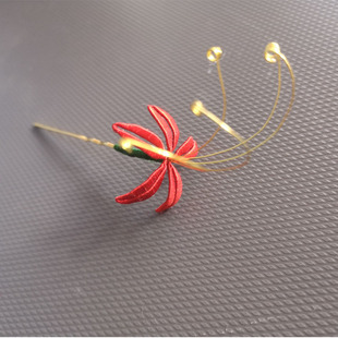 原创BJD娃娃古风头饰 非遗缠花彼岸花 亲子3分4分娃用发簪 可改色