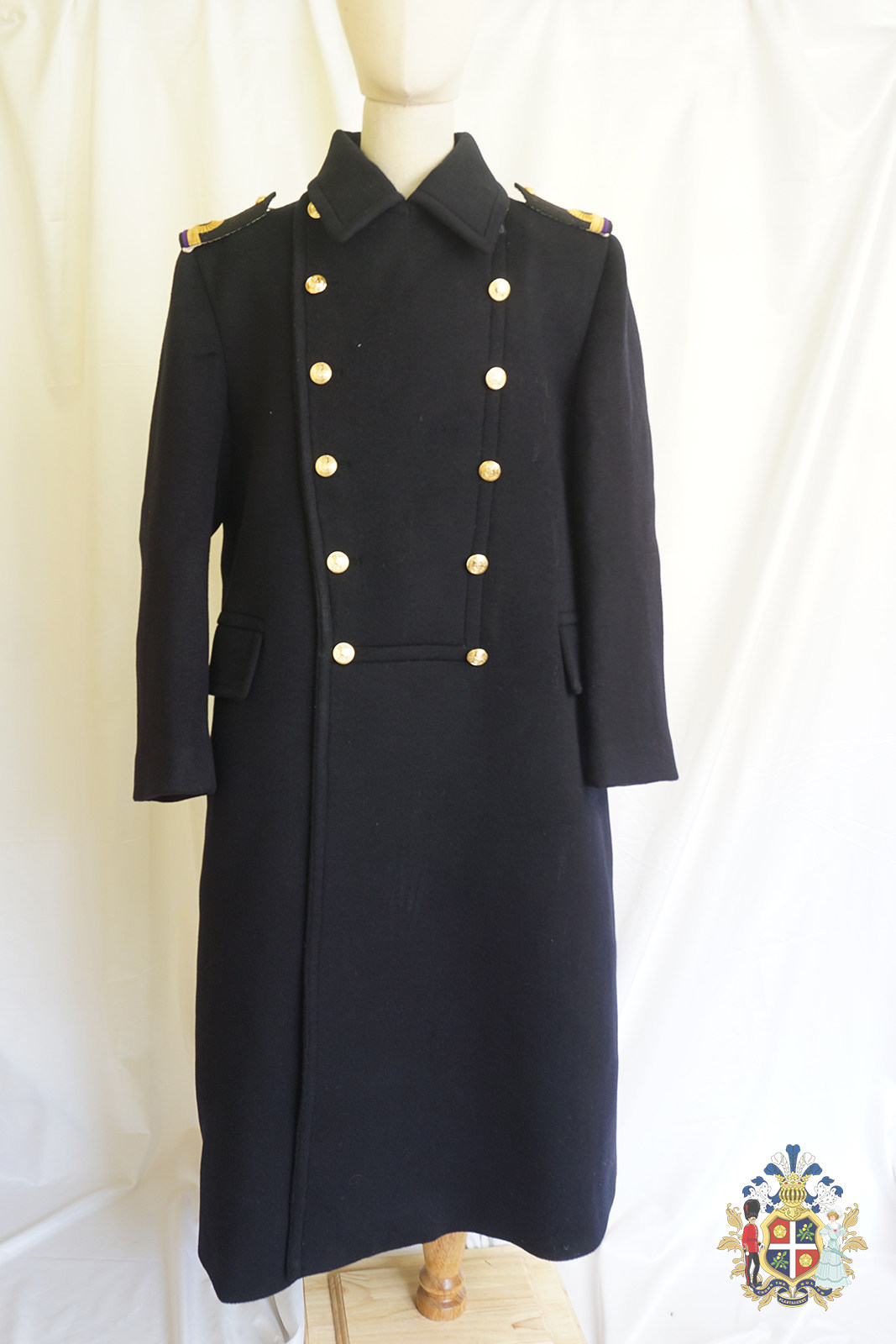 英国皇家海军royal navy冬季藏青双排扣毛呢舰艇大衣