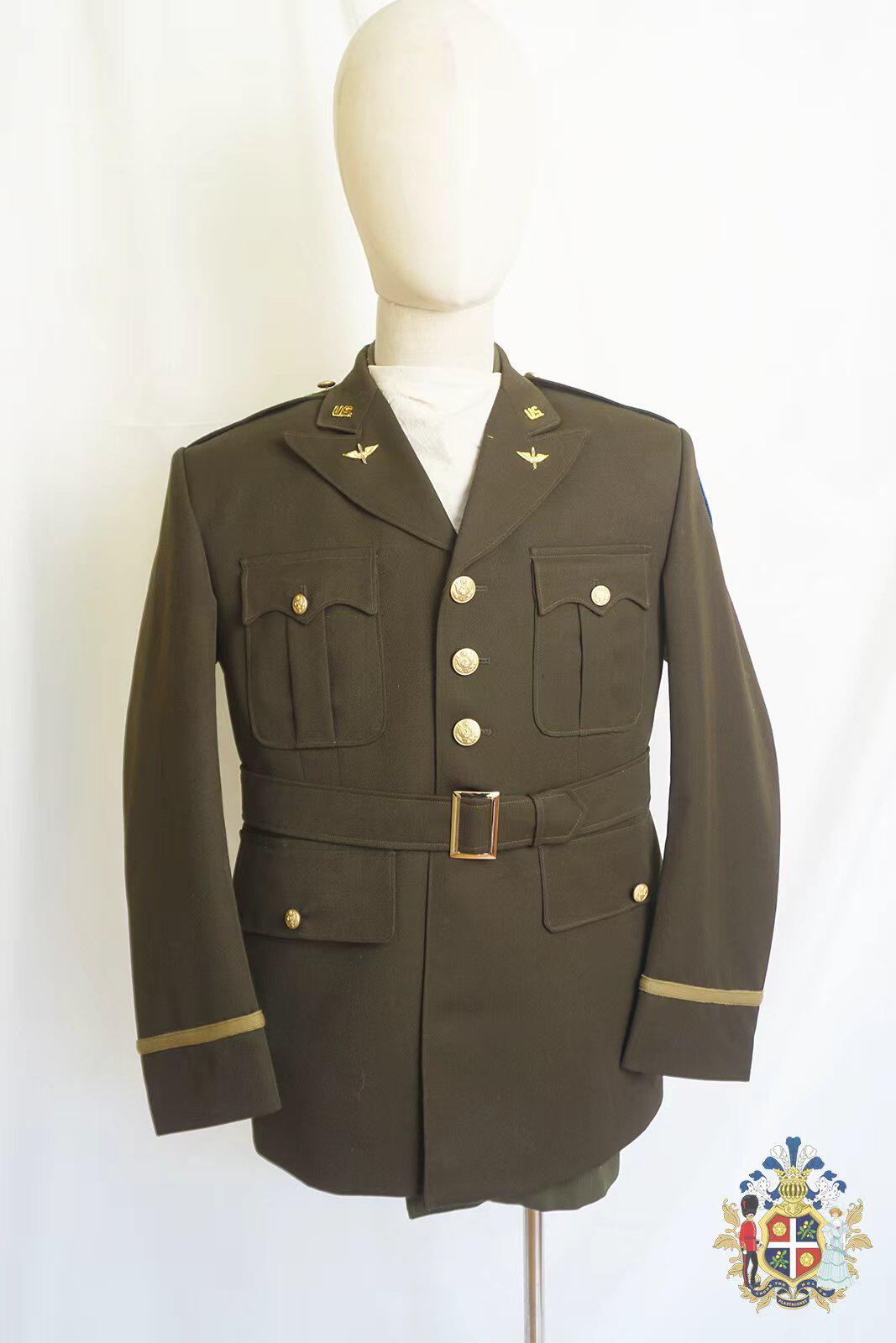 二战民国抗日力量US army美军陆航飞虎队飞行员马裤呢绿常制服
