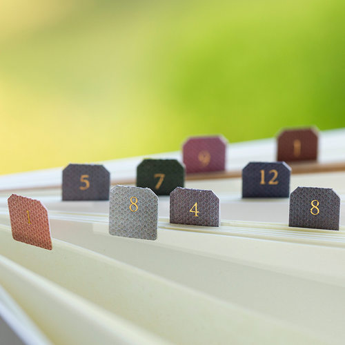 渐变色索引贴幻彩简约日期月份标签贴烫金记事分类页码目录指示贴