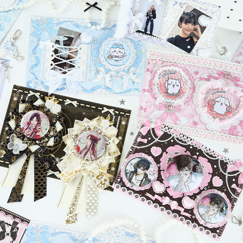 懒人扎包痛包背板素材纸谷子材料盐系手帐造景拼贴装饰打底背景纸