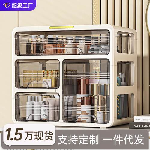 化妆品收纳盒护肤品桌面置物架
