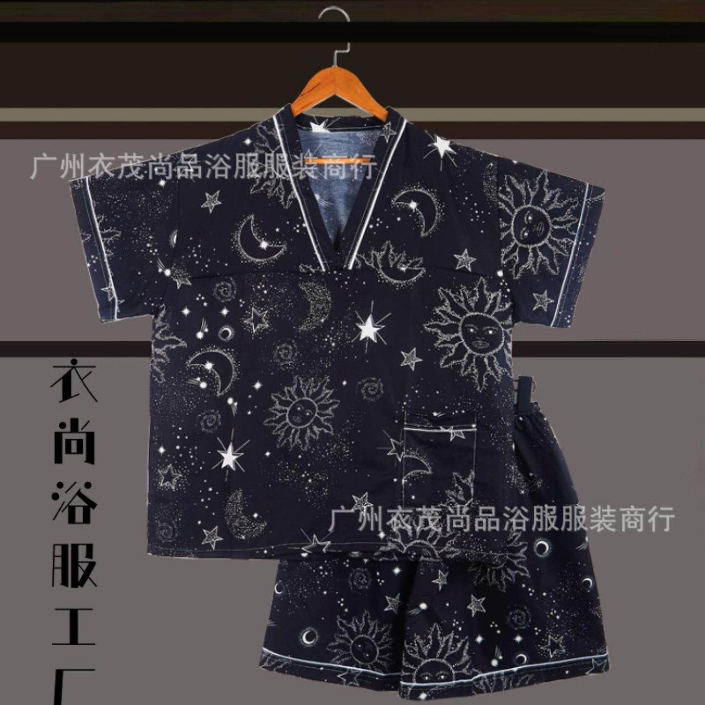 棉质汗蒸服酒店浴服桑拿服艾灸服高档男女浴衣足疗桑拿服