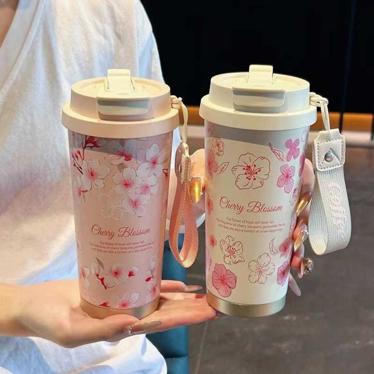 保温杯咖啡杯女生2026新款高颜值双饮杯子轻奢随行铃兰花水杯车载