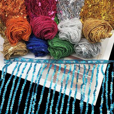 现货供应30公分亮片挂须流苏DIY