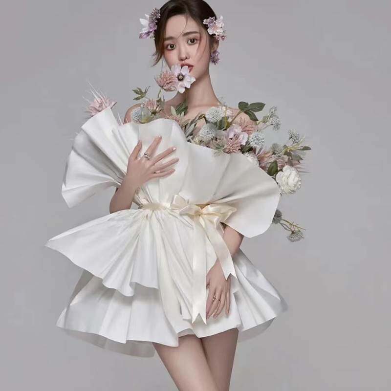 小红书同款绝美仙女花裙子"花精灵"包装纸改造少女创