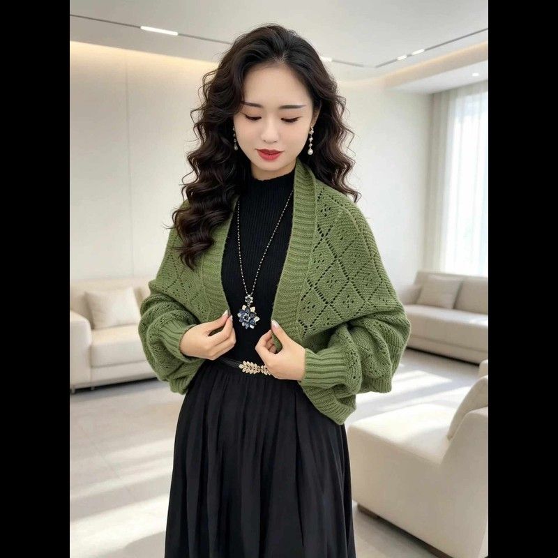 披肩女外搭配裙子针织护颈保暖洋气外套气质百搭开衫秋冬2026新款