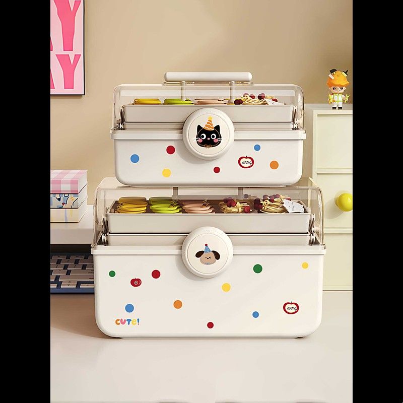 美术生工具收纳盒儿童小学生大容量画笔绘画专用整理箱美术工具箱