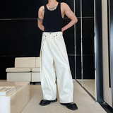 2023设计师廓形宽松立体剪裁活页阔腿牛仔裤K0554P100，男装休闲裤，电商C219