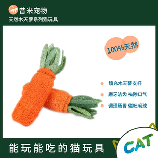 猫玩具磨牙洁齿去牙垢耐咬磨爪自嗨天然木天蓼丝瓜宠物玩具猫薄荷
