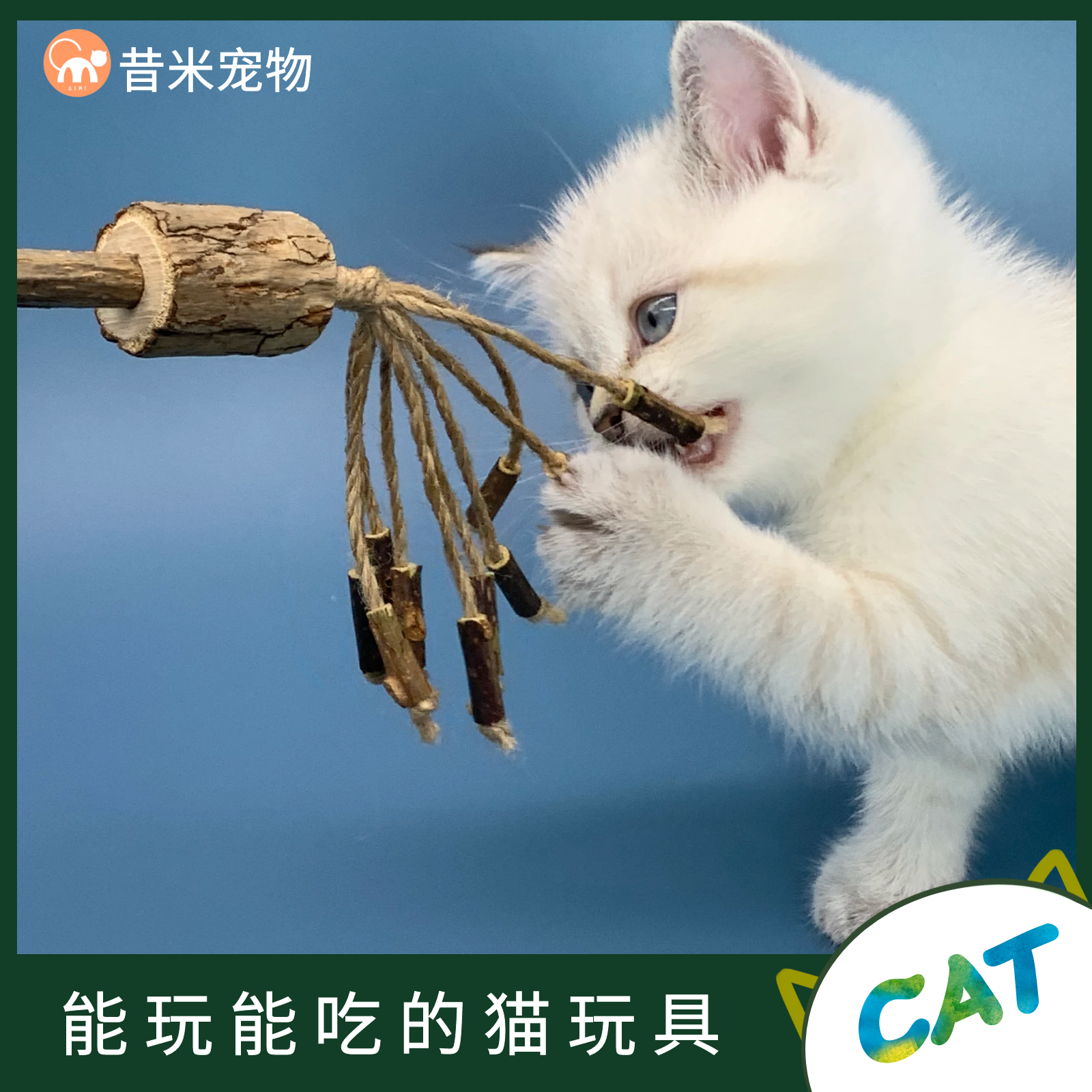 磨牙棒猫木天蓼猫薄荷解闷自嗨洁齿啃咬棒宠物玩具猫咪逗猫棒玩具