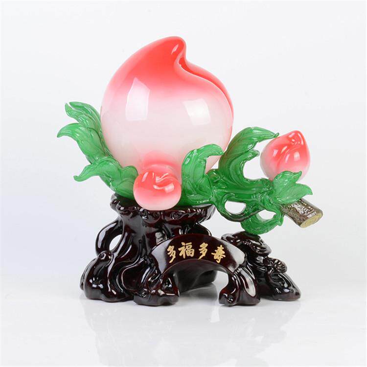 多福多寿桃摆件祝寿礼品送长辈送父母生日礼物家居装饰工艺品