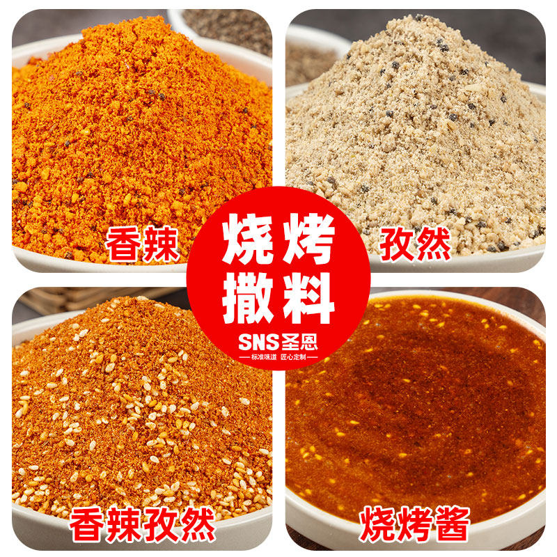 圣恩烧烤调料专用撒料商用烤串干料川味烤肉蘸料香辣孜然粉调味料