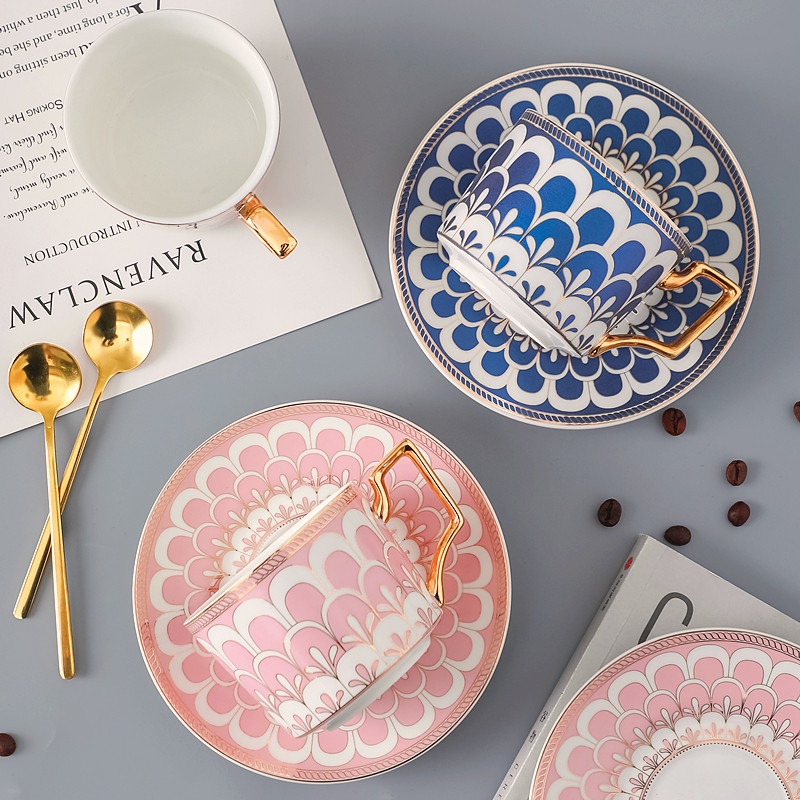 陶瓷咖啡杯碟套装欧式小奢华精致轻奢咖啡杯子高档英式下午茶杯具,餐饮具,咖啡杯,淘宝优惠券,粉丝福利购,淘宝优惠卷