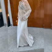 高级优雅半身长裙女顺滑柔软温柔气质宽松遮肉A字版 十三粥 鎏光