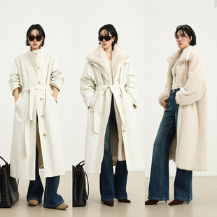 长外套女冬通勤百搭宽松遮肉真两件外套 简约时尚 十三粥 冬日AB面