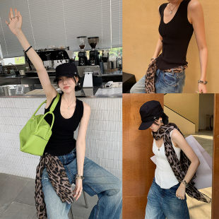 十三粥 简约百搭背心女夏加宽肩带舒适亲肤收腰遮副乳 纤薄叙事