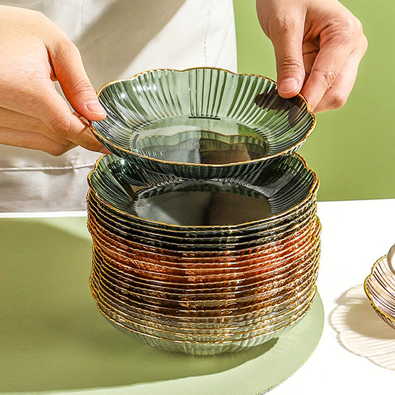 花型透明果盘家用客厅茶几轻奢中式小吃盘零食摆放盘水果盘水果碟,餐饮具,果盆/果盘/果篮,淘宝优惠券,粉丝福利购,淘宝优惠卷