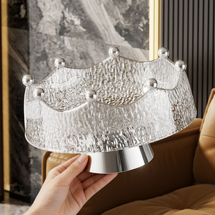 轻奢高端水果盘带叉子家用客厅茶几果盘高颜值零食摆放盘新款果篮