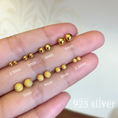 999纯银耳环耳钉女夏耳棒养耳洞2021年新款 潮简约小巧耳饰耳骨针